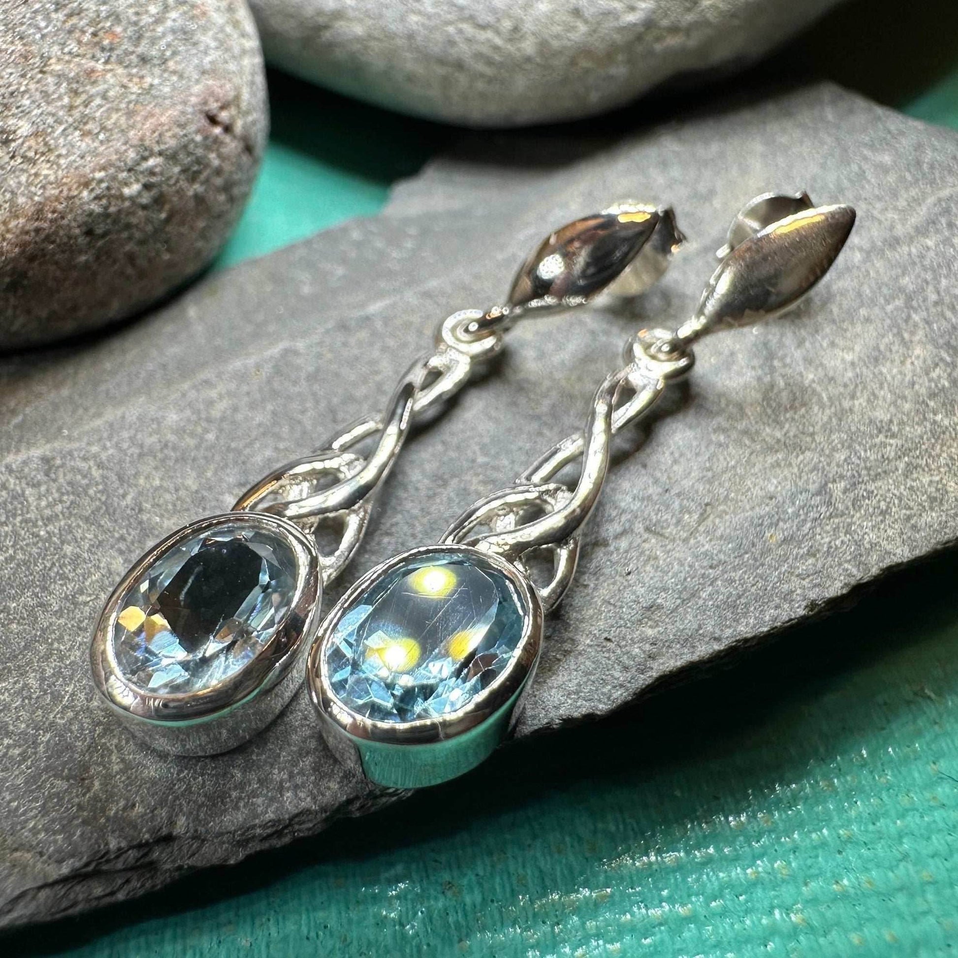 Zara Celtic Knot Earrings - Amethyst