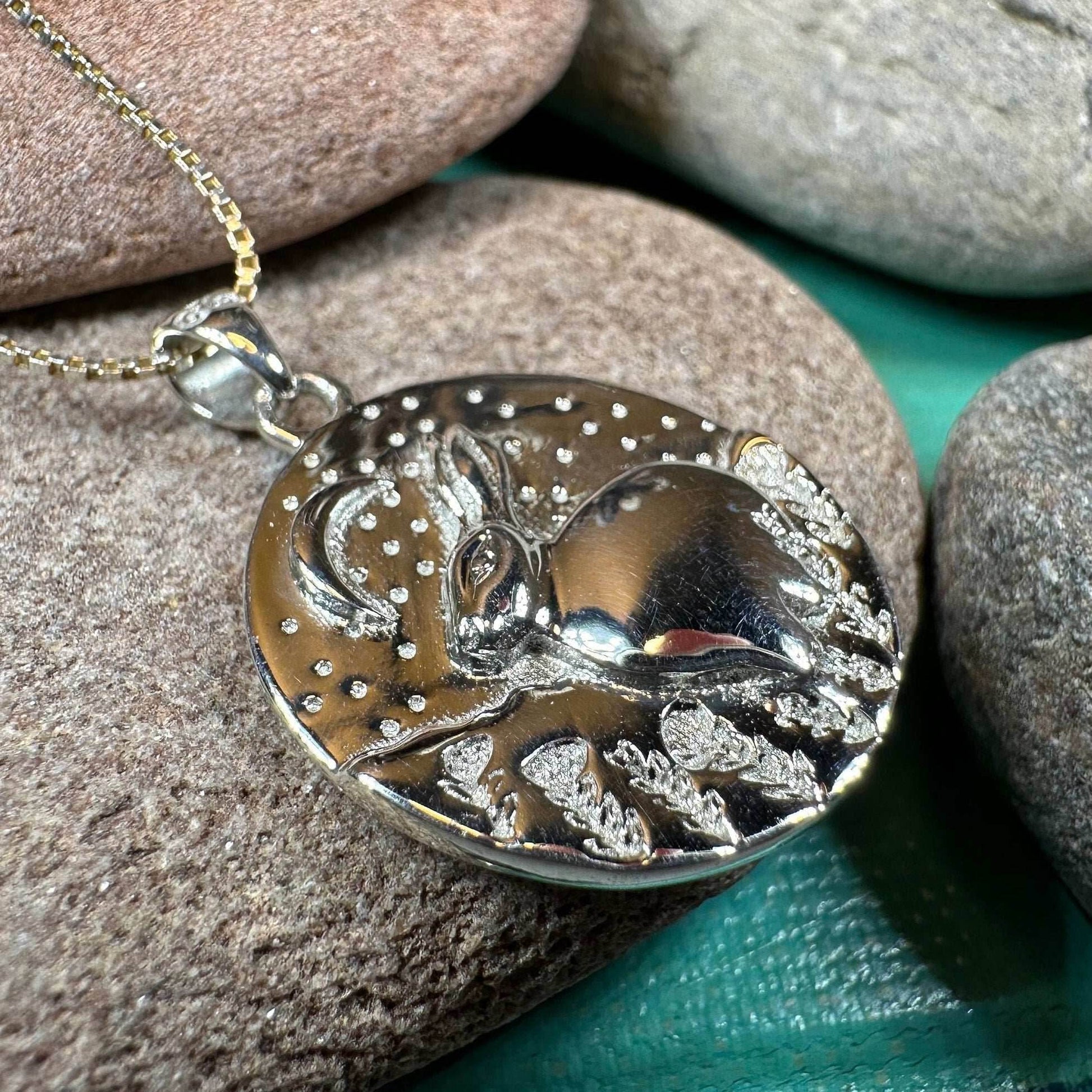 Night Sky Rabbit Necklace - 18