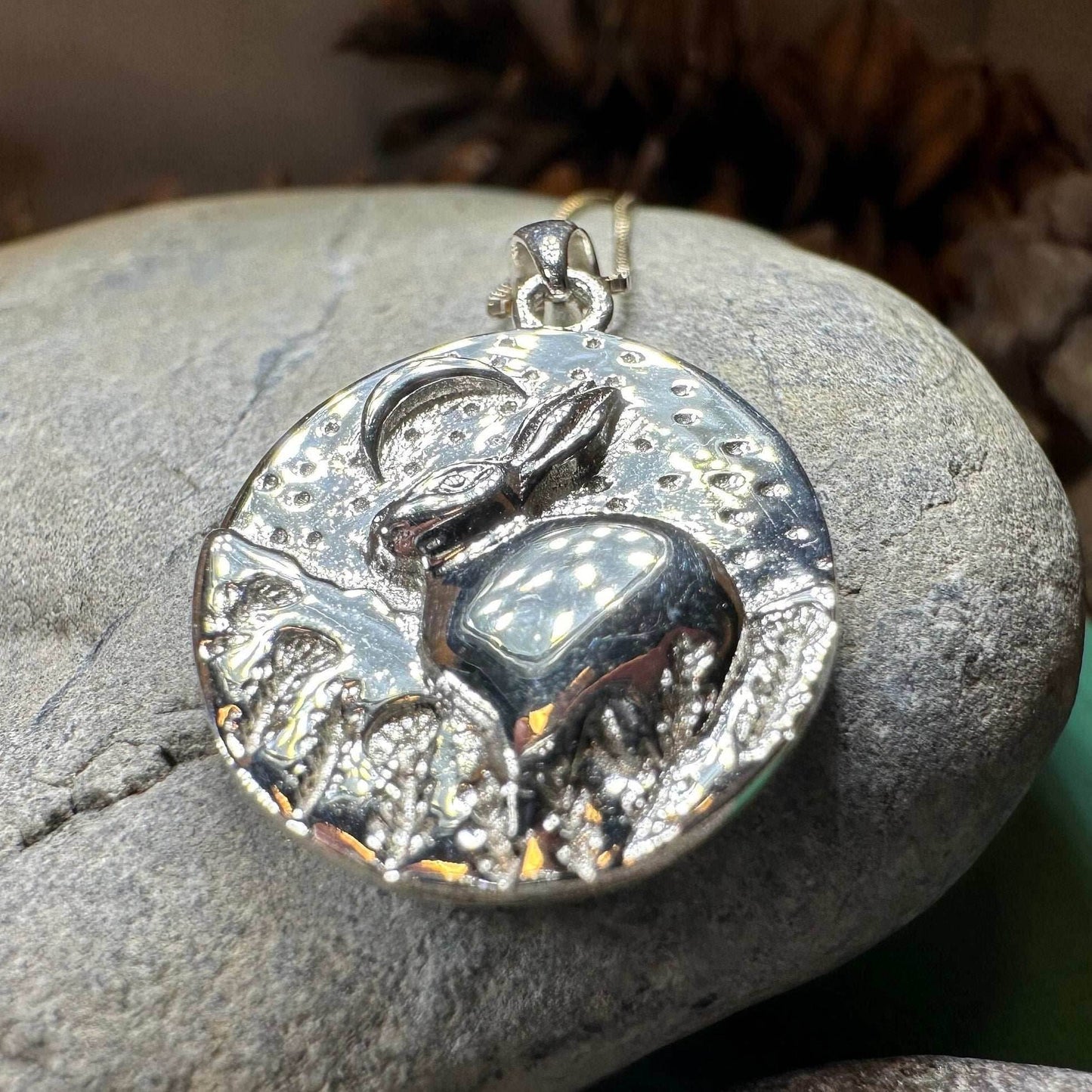 Night Sky Rabbit Necklace - 18