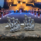 Highlander Bagpipes Cuff Links