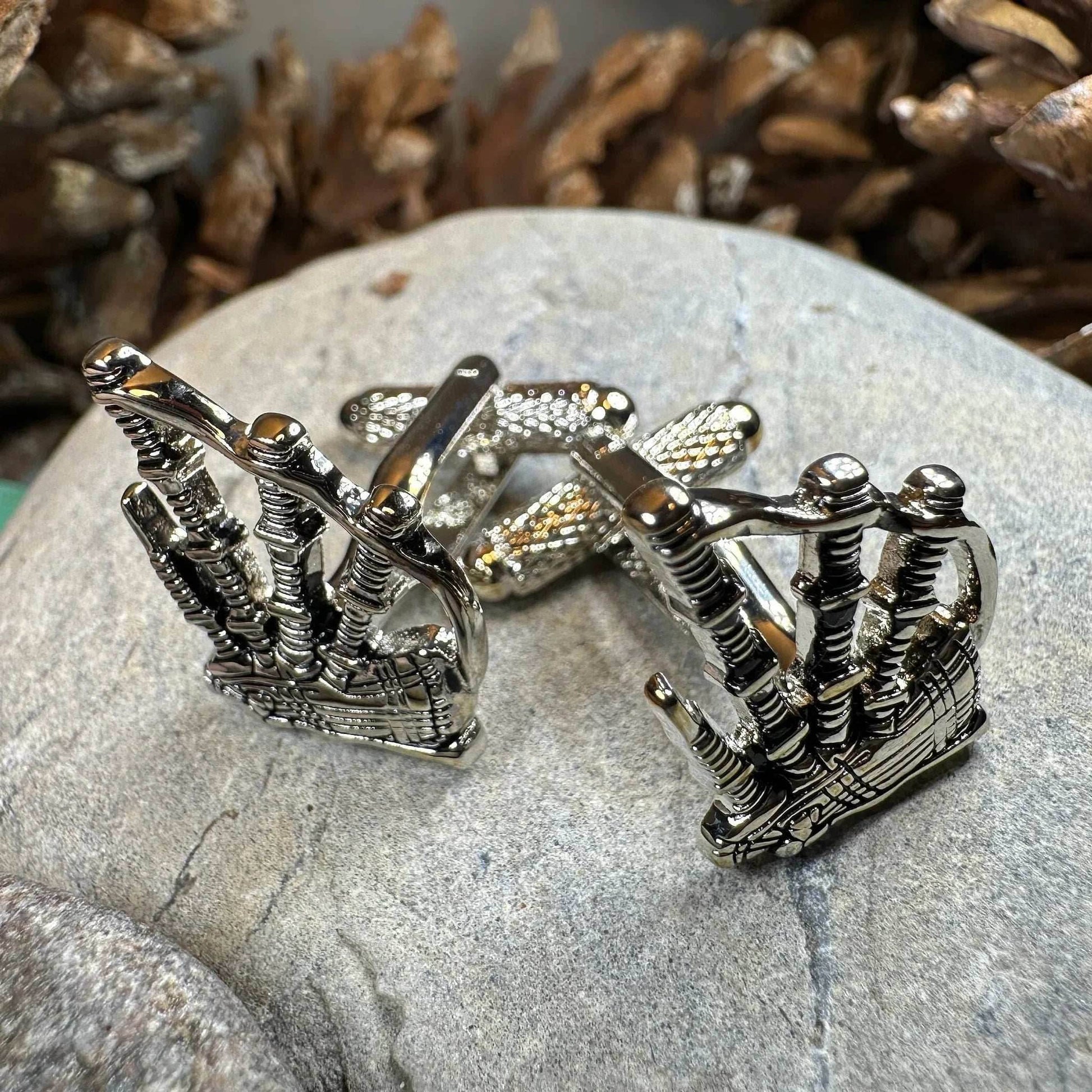 Highlander Bagpipes Cuff Links - 
