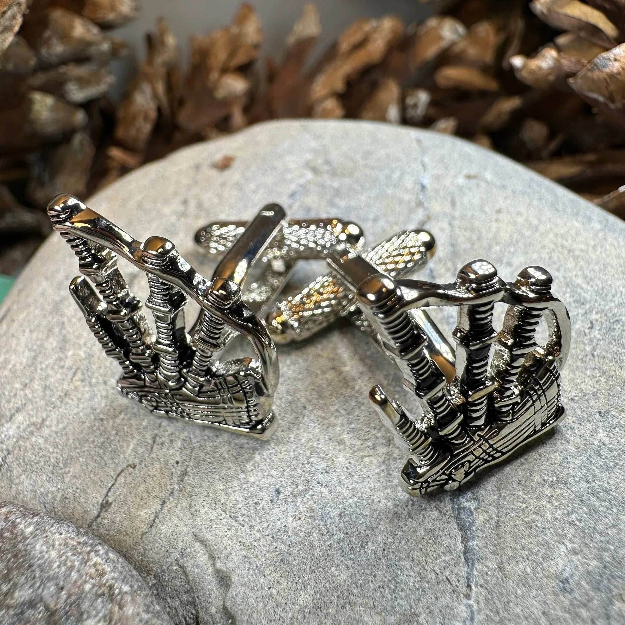 Highlander Bagpipes Cuff Links - 