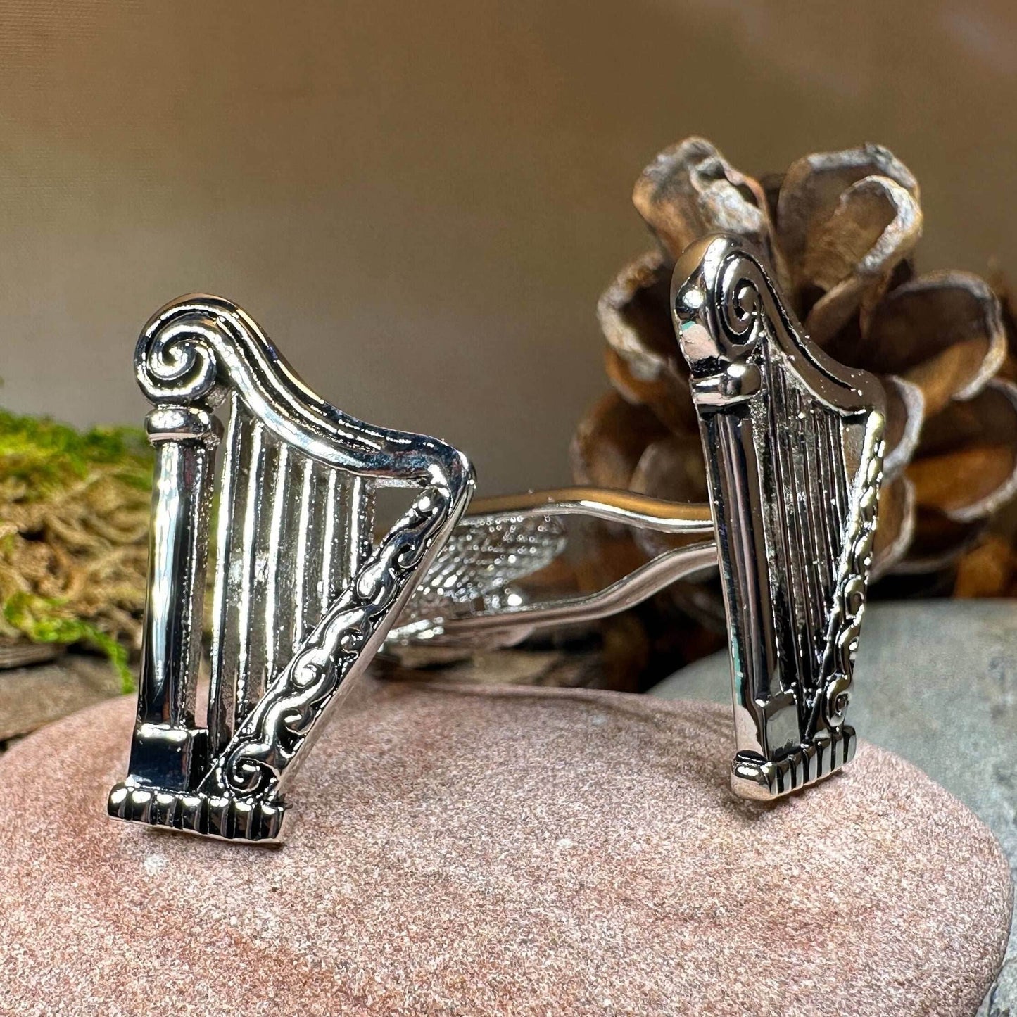 Irish Harp Cuff Links - 