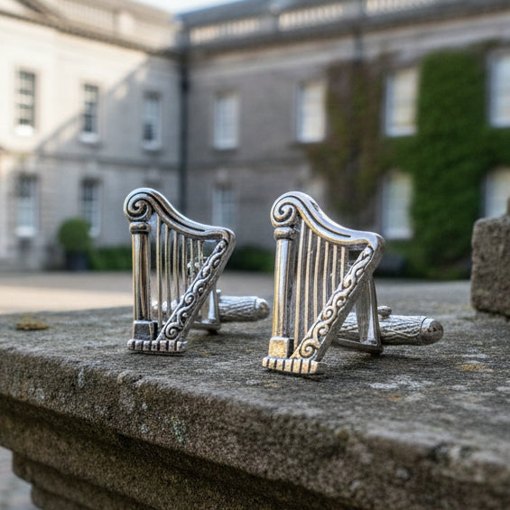 Irish Harp Cuff Links