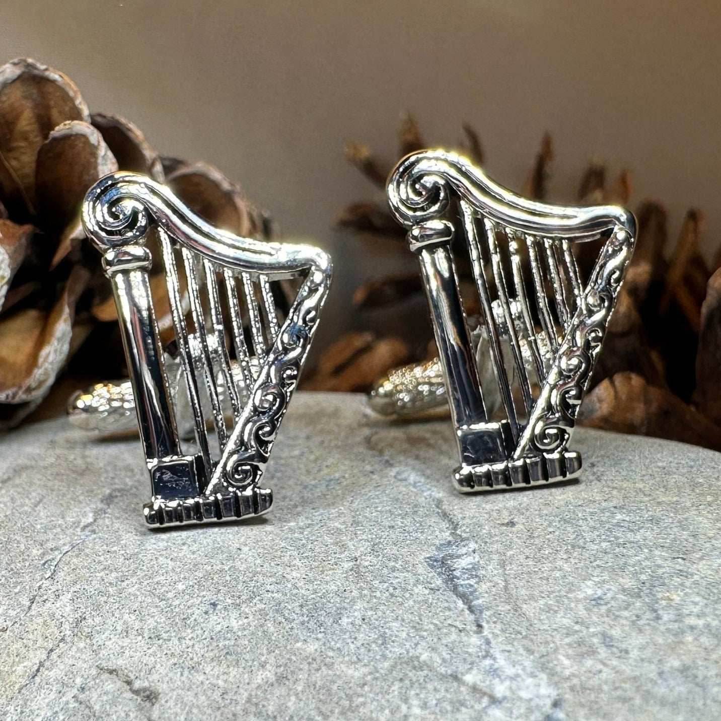 Irish Harp Cuff Links - 