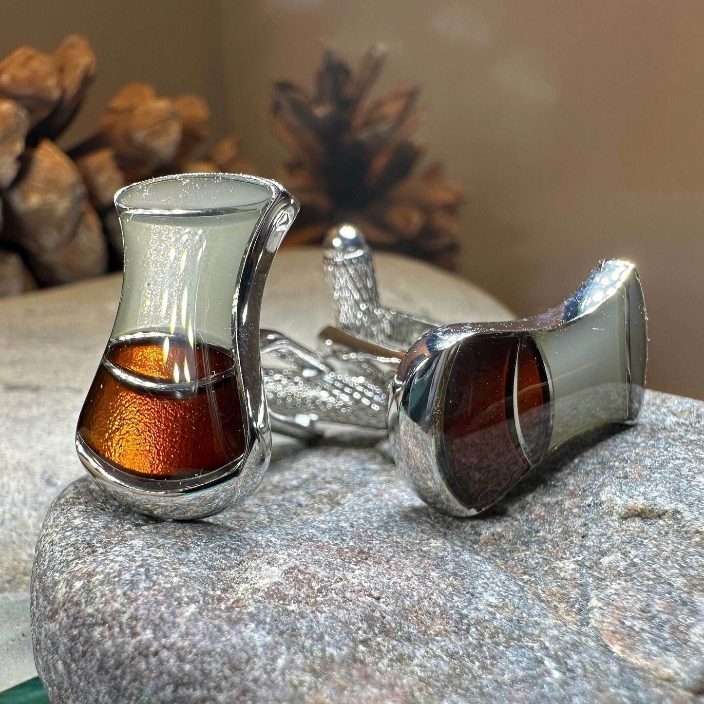 Scotch Whisky Cuff Links & Tie Clip Set - 