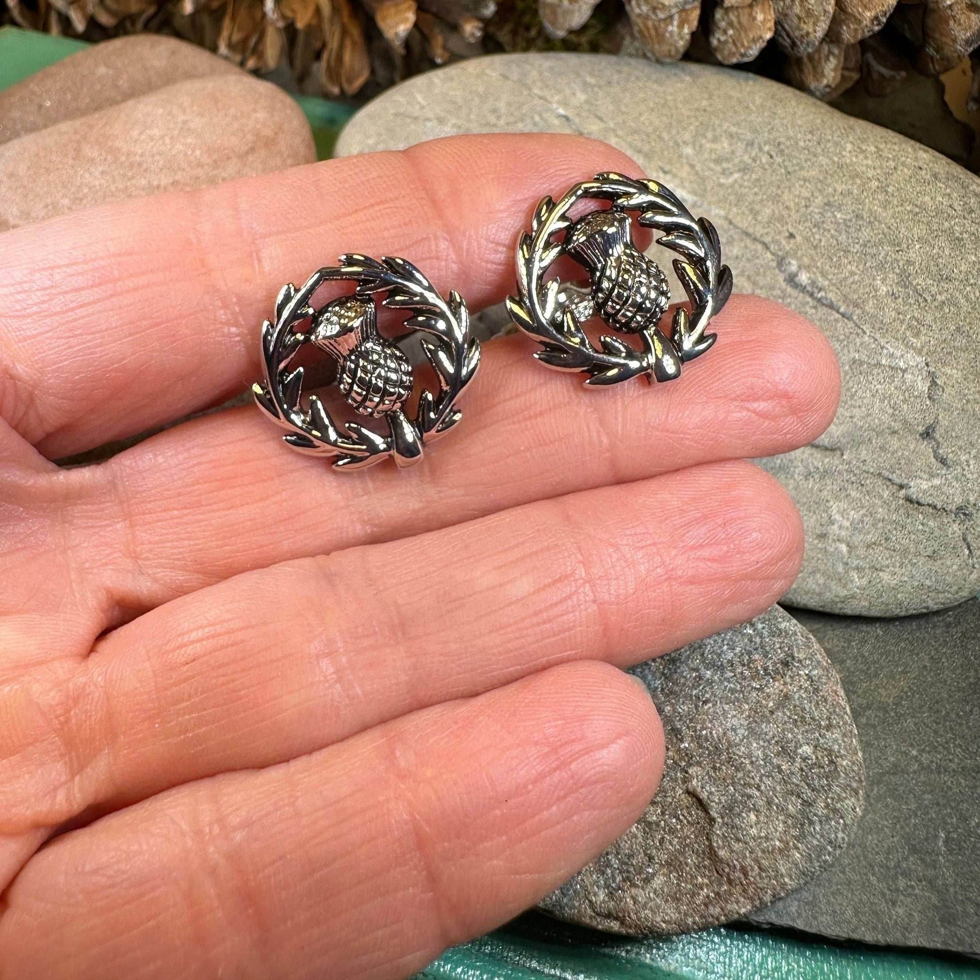 Thistle Wreath Cuff Links - 