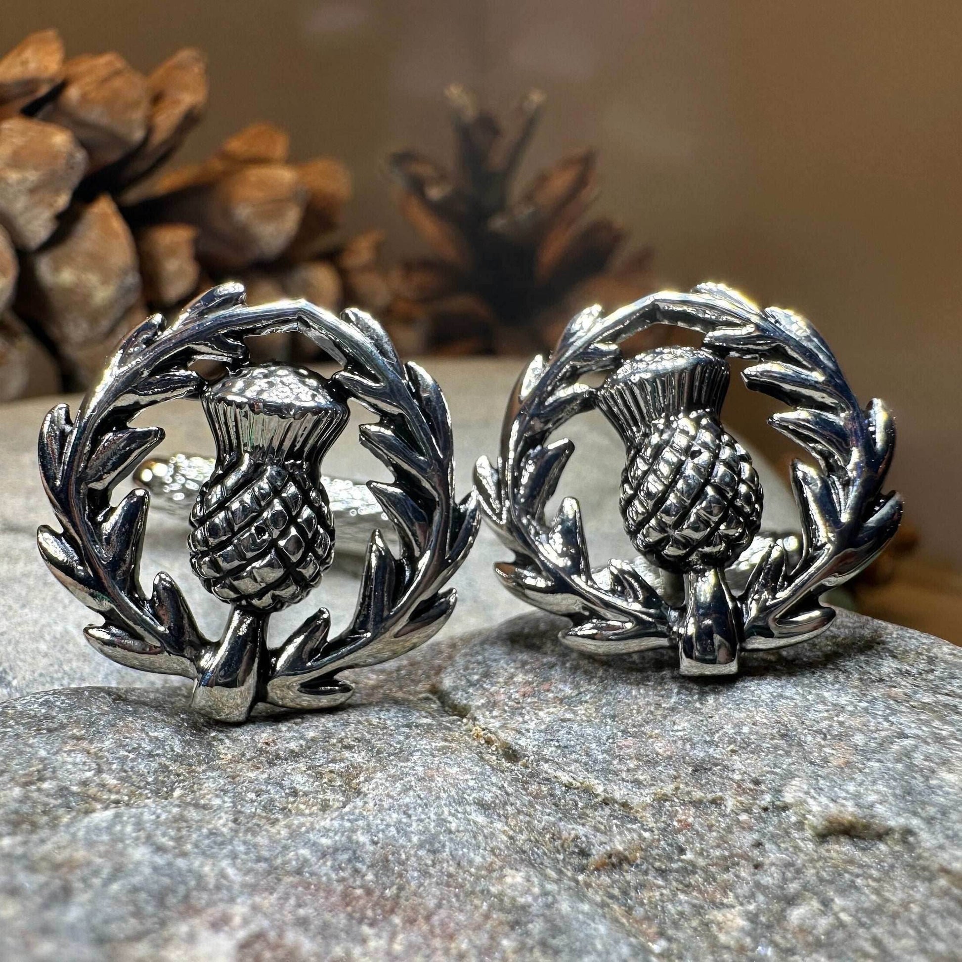 Thistle Wreath Cuff Links - 