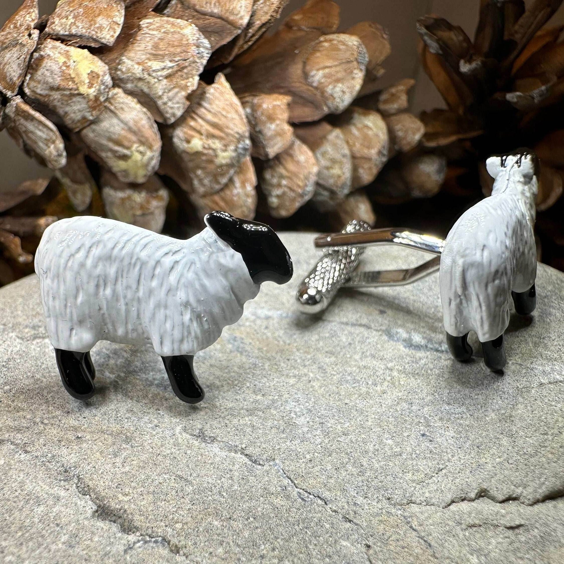Wooly Sheep Cuff Links - 