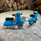 Blue Vespa Cuff Links