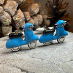 Blue Vespa Cuff Links - 