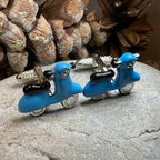 Blue Vespa Cuff Links - 