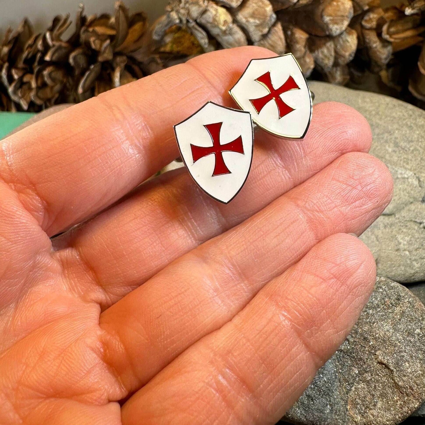 Knight's Templar Cross Cuff Links - 