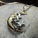 Butterfly Flight Over the Moon Necklace - 18
