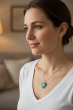 Scottish Heathergems Heart Necklace