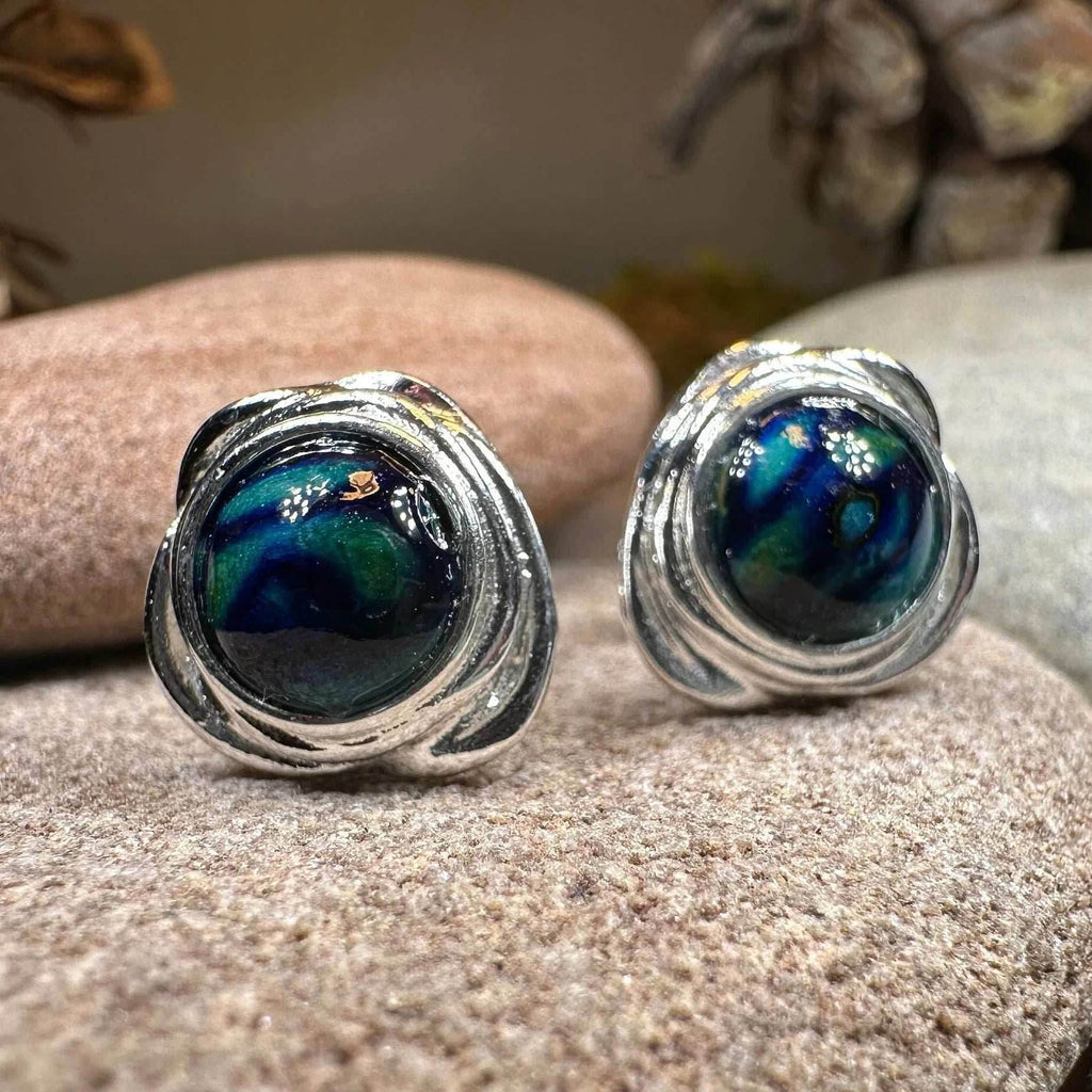 Celtic Heathergems Post Earrings - Green