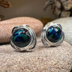Celtic Heathergems Post Earrings - Green