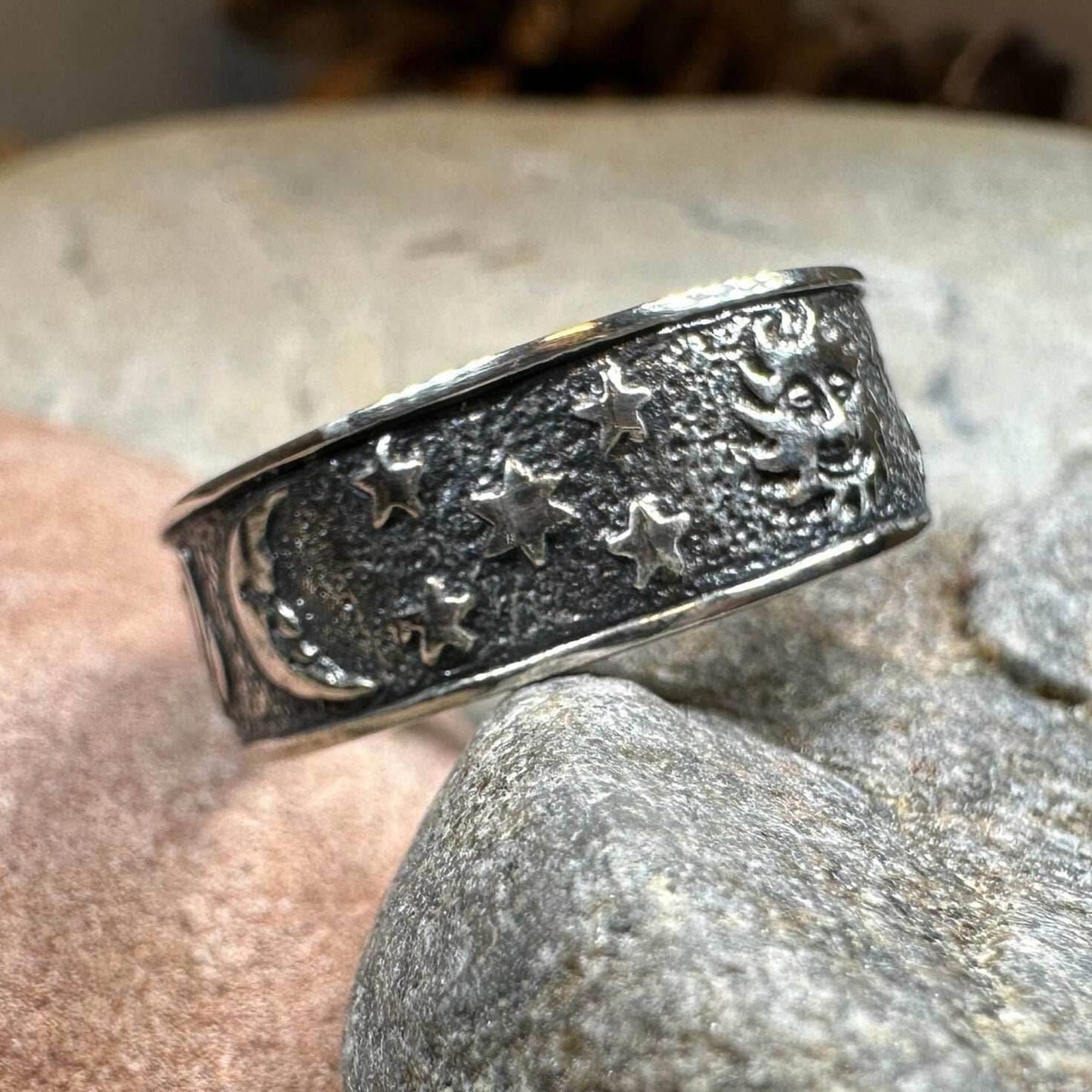 Cosmos Crescent Moon Ring - 5