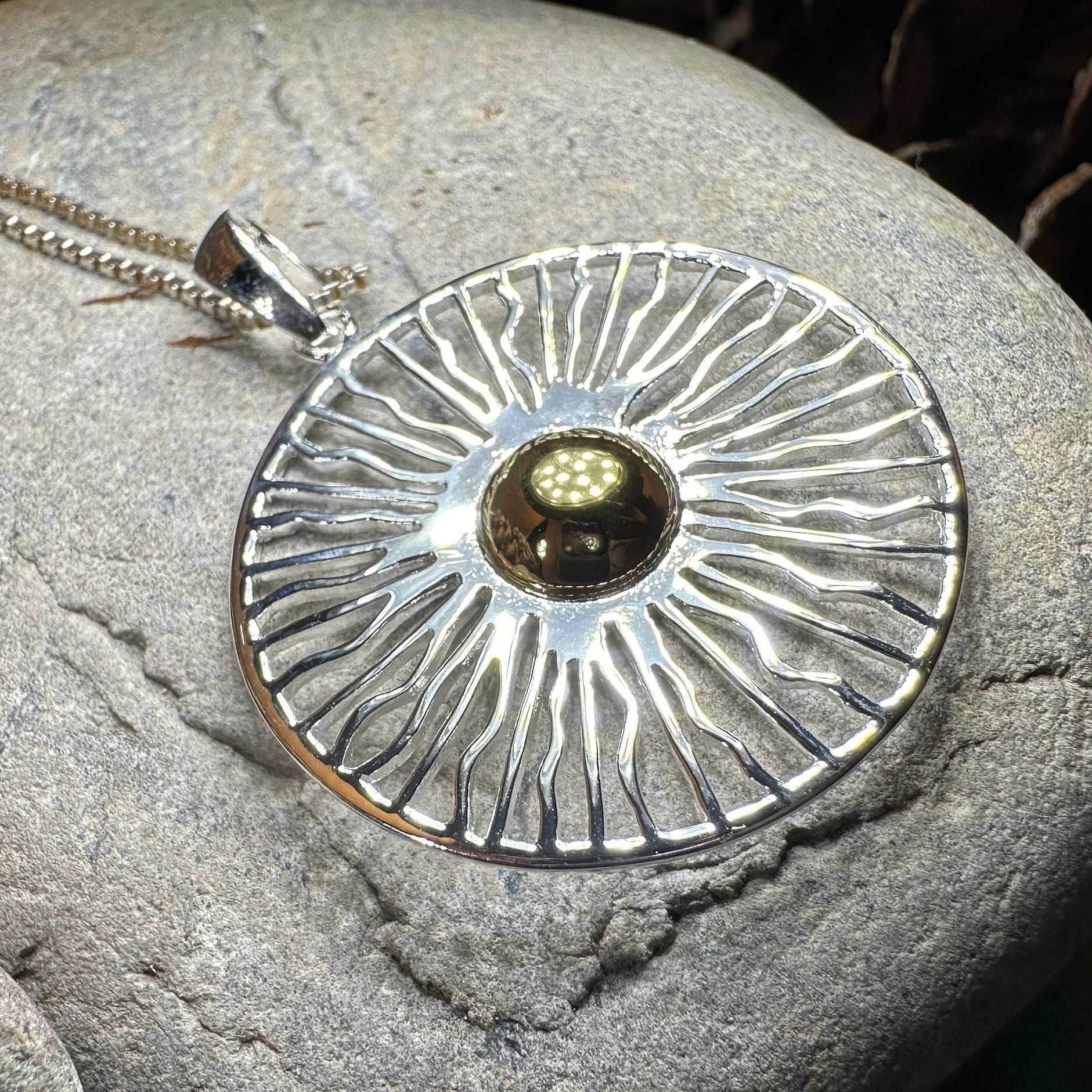 Modern Sun Necklace - 18