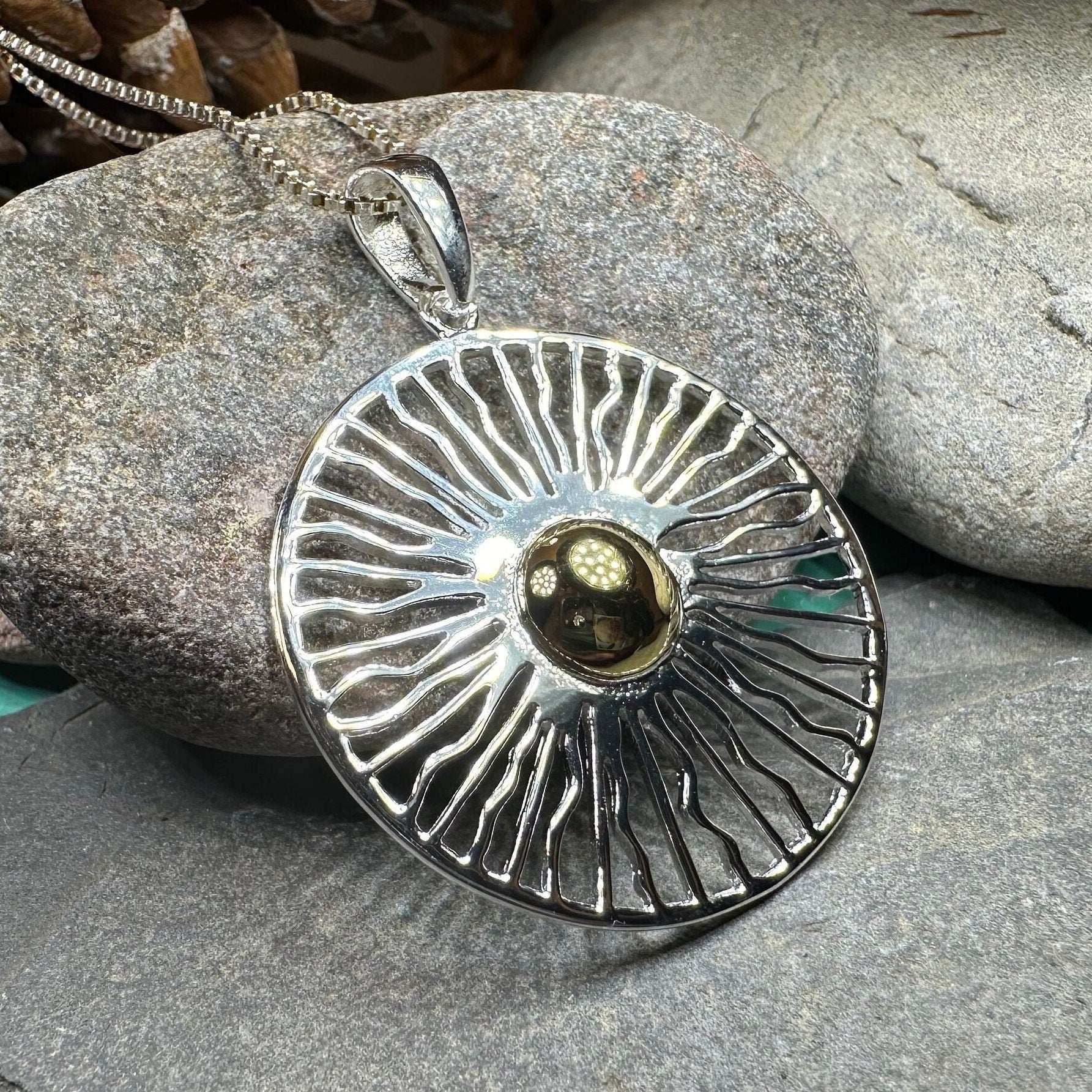 Modern Sun Necklace - 18
