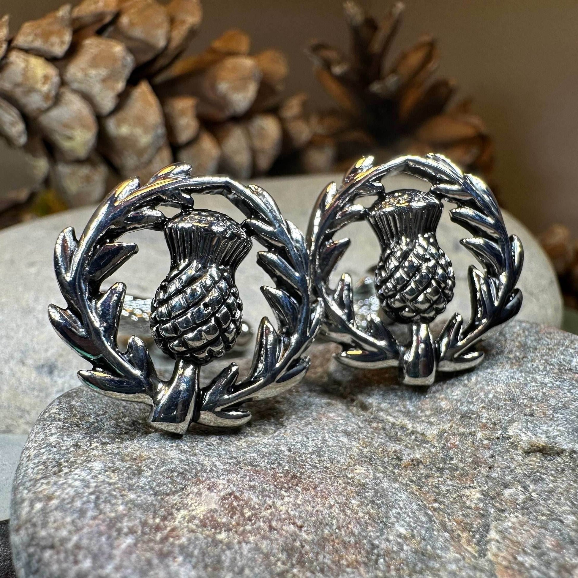 Thistle Wreath Cuff Links - 