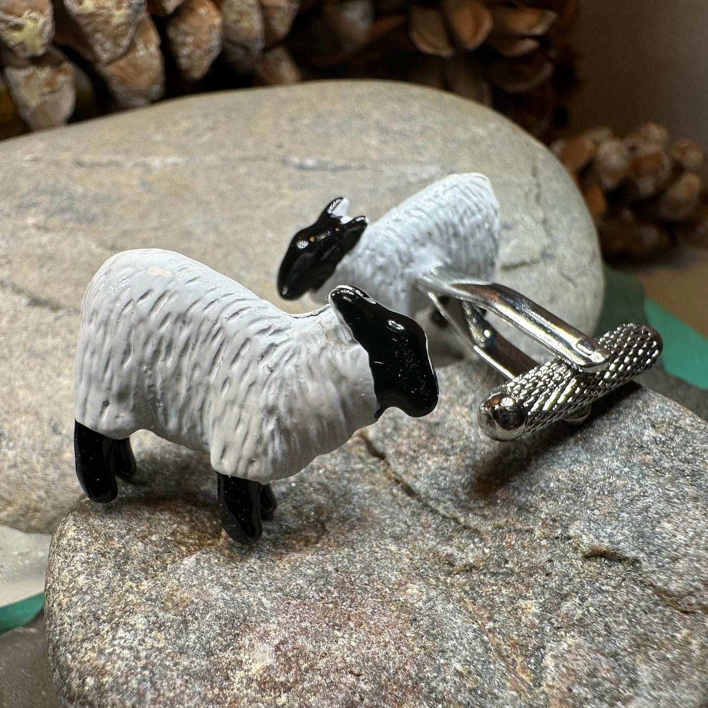 Wooly Sheep Cuff Links - 