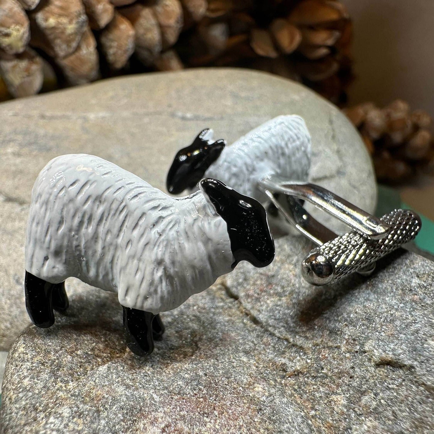 Wooly Sheep Cuff Links - 