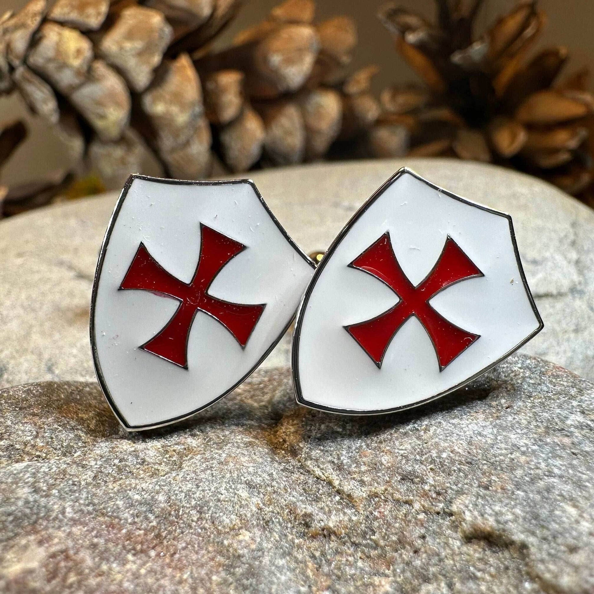 Knight's Templar Cross Cuff Links - 