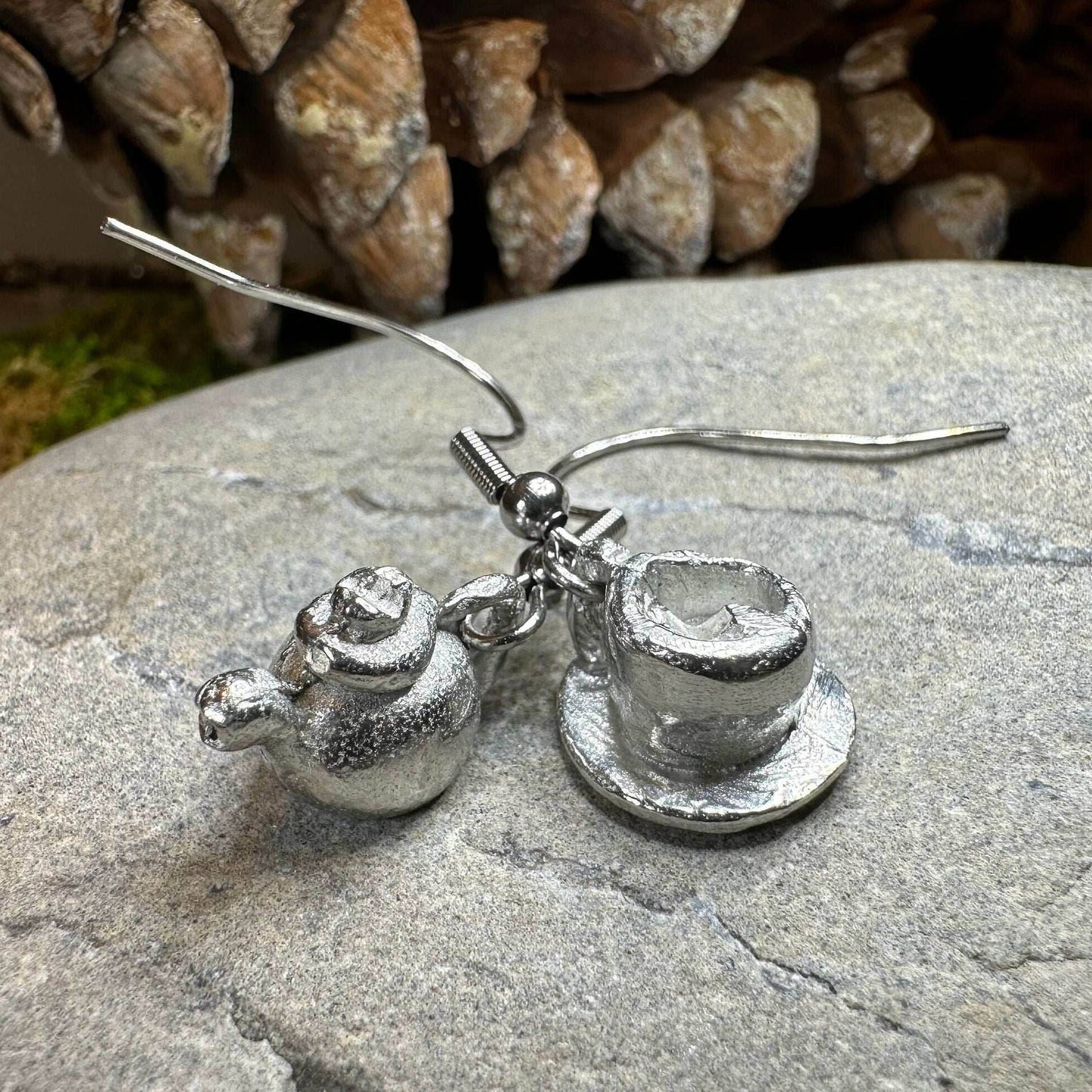 Spot O' Tea Teapot & Cup Earrings - 