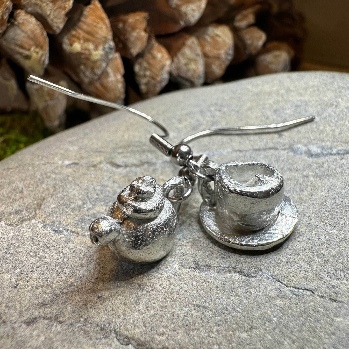 Spot O' Tea Teapot & Cup Earrings - 