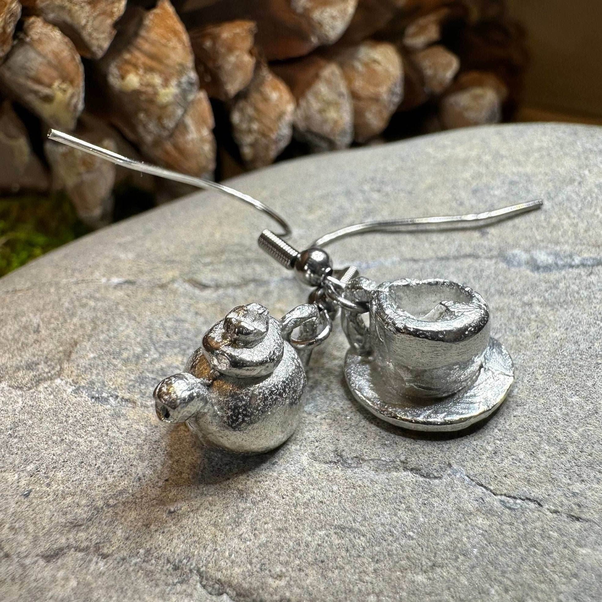 Spot O' Tea Teapot & Cup Earrings - 