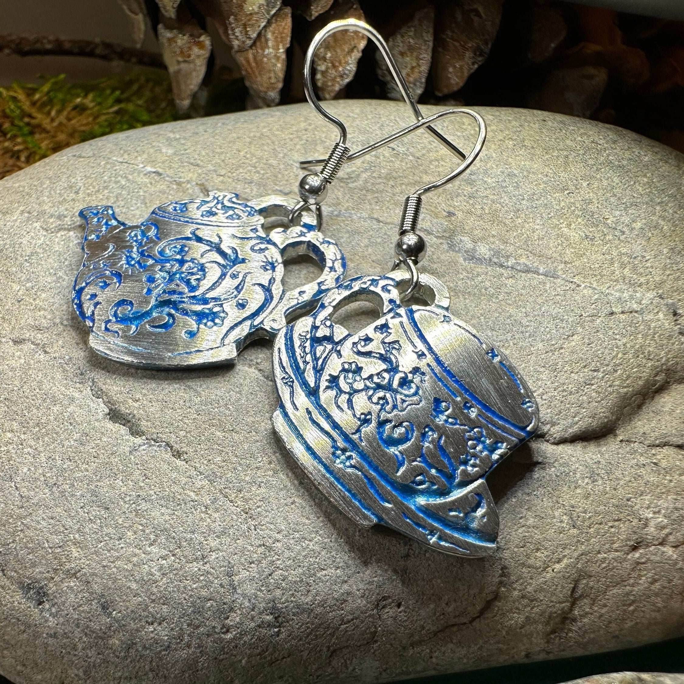 Old Fashioned Teapot & Cup Earrings - 