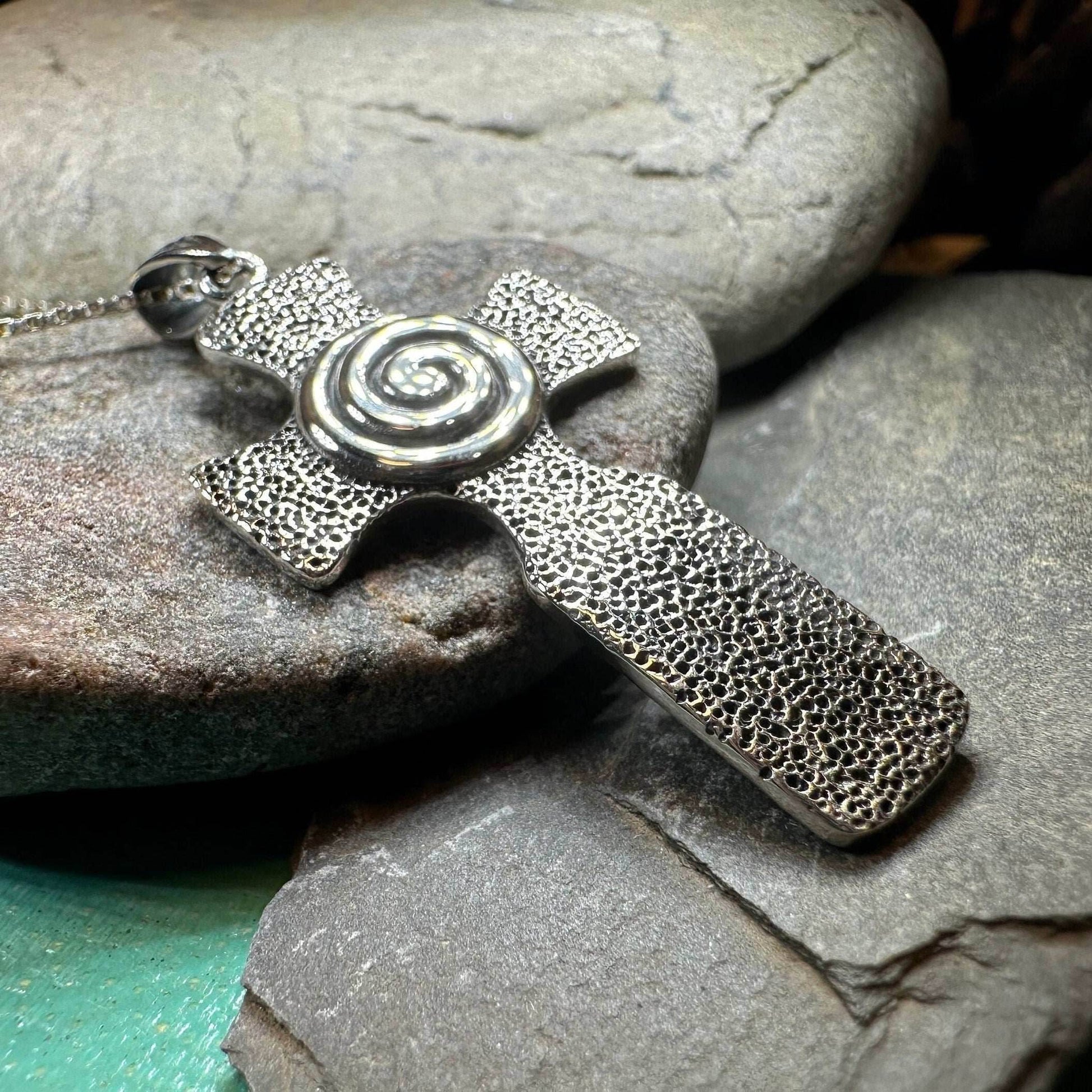 Newgrange Celtic Cross Necklace - 18