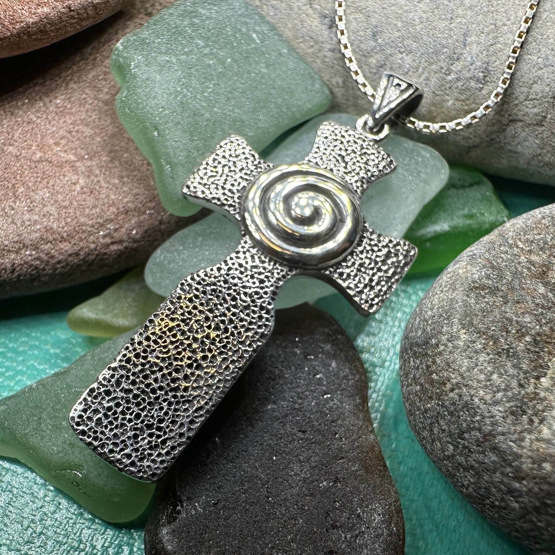 Newgrange Celtic Cross Necklace - 18