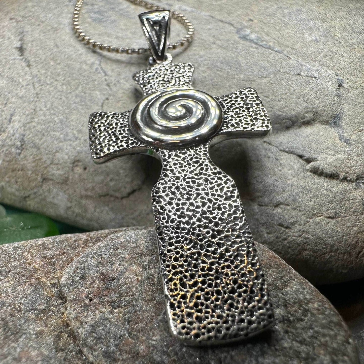 Newgrange Celtic Cross Necklace - 18