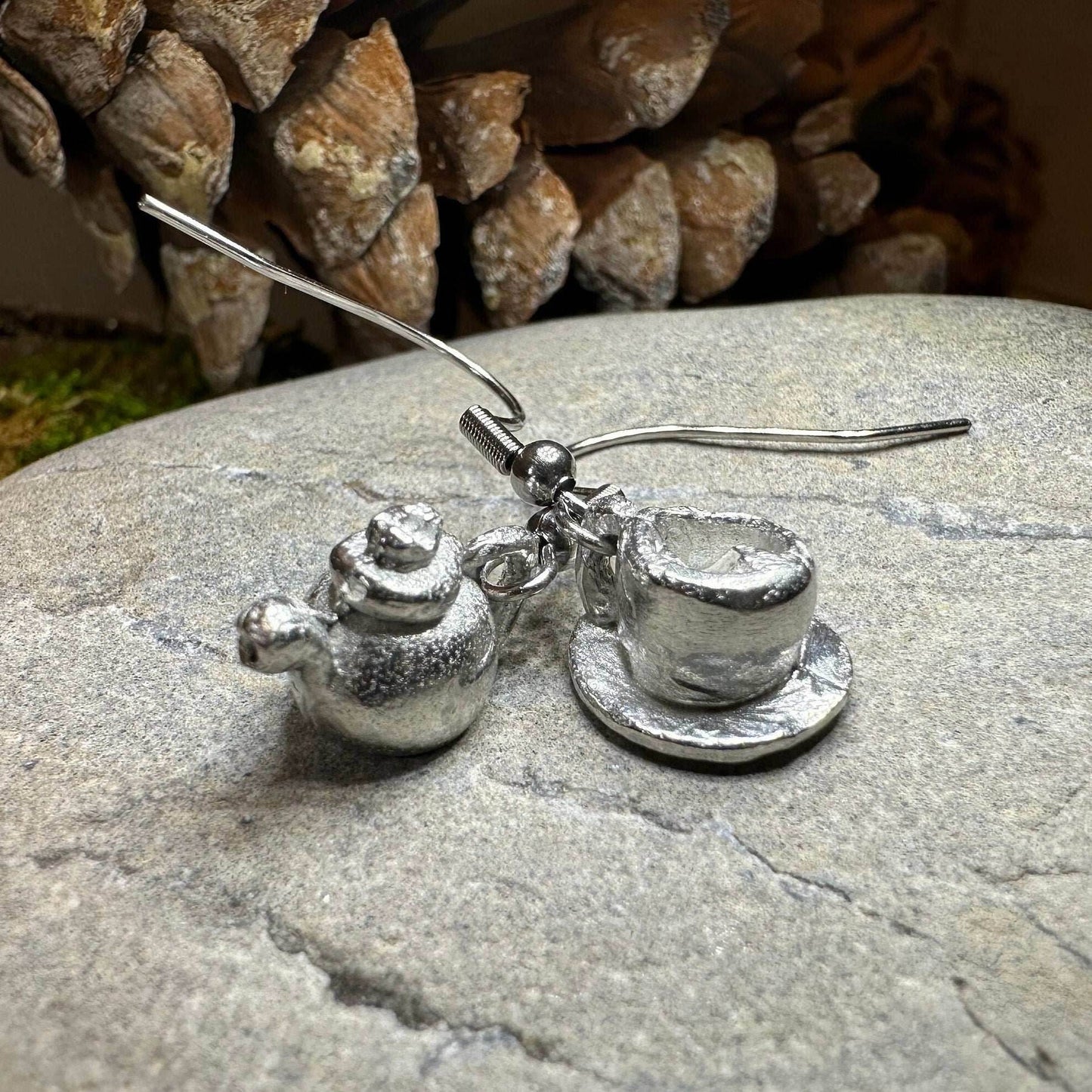 Spot O' Tea Teapot & Cup Earrings - 