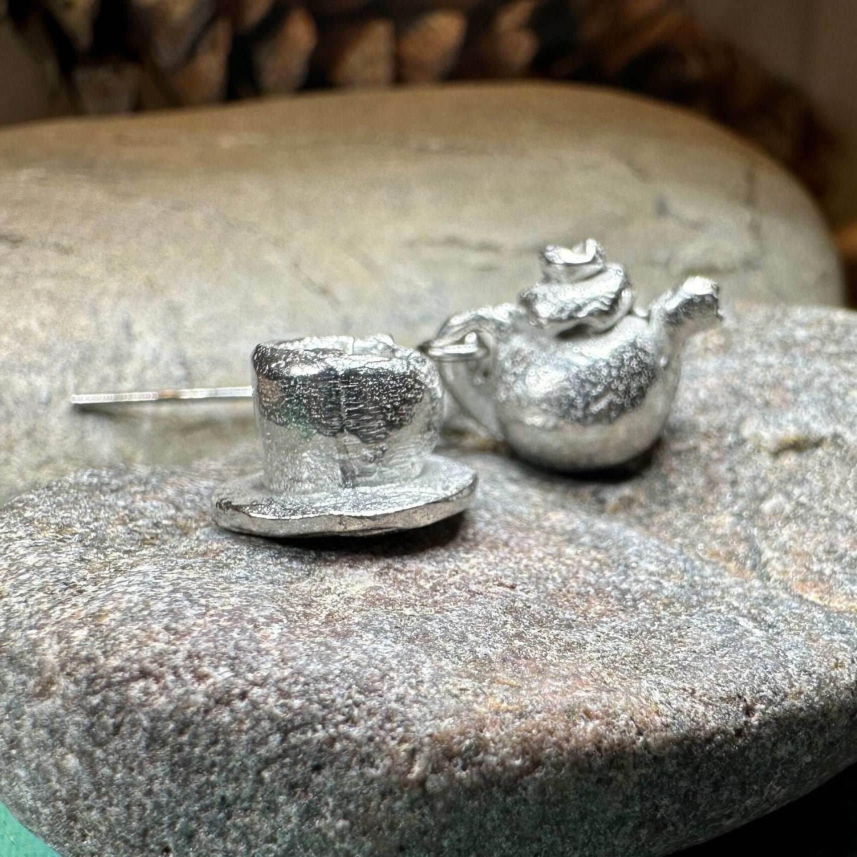 Spot O' Tea Teapot & Cup Earrings - 