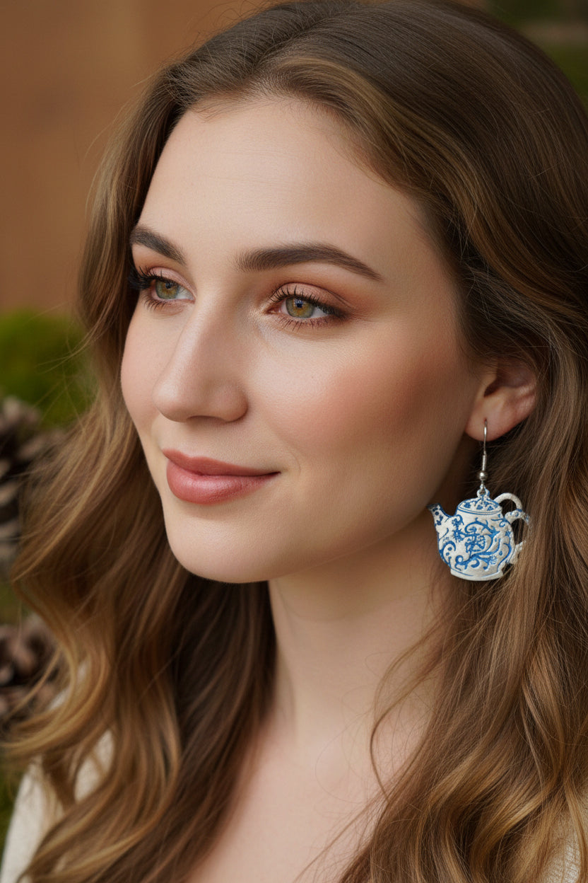 Old Fashioned Teapot & Cup Earrings
