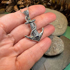 Sapphire Anchor Necklace - 18