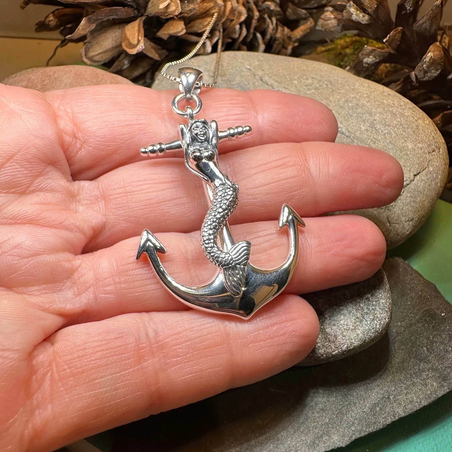 Mermaid Anchor Necklace - 