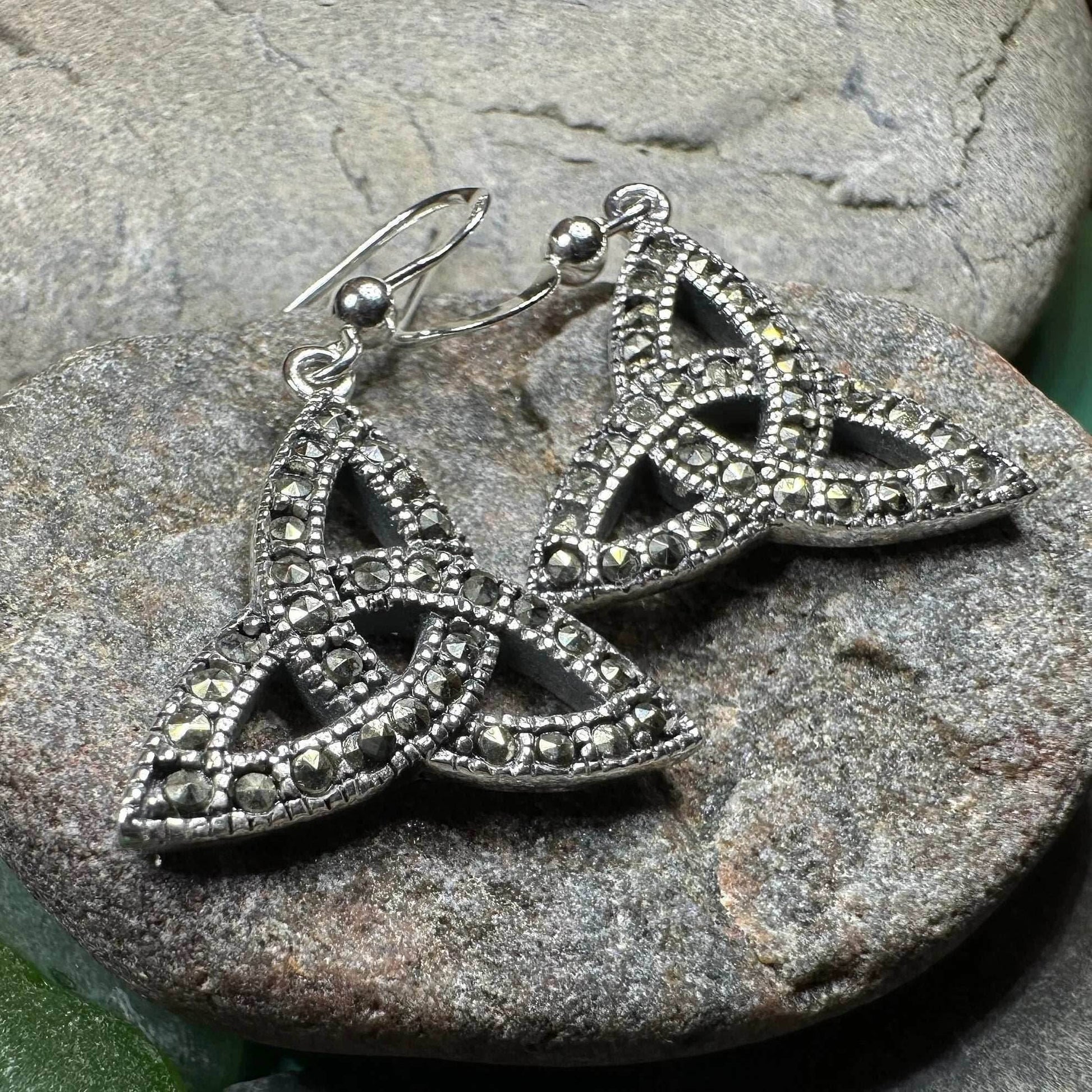 Celtic Knot Marcasite Earrings - 