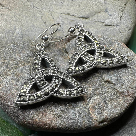 Celtic Knot Marcasite Earrings - 