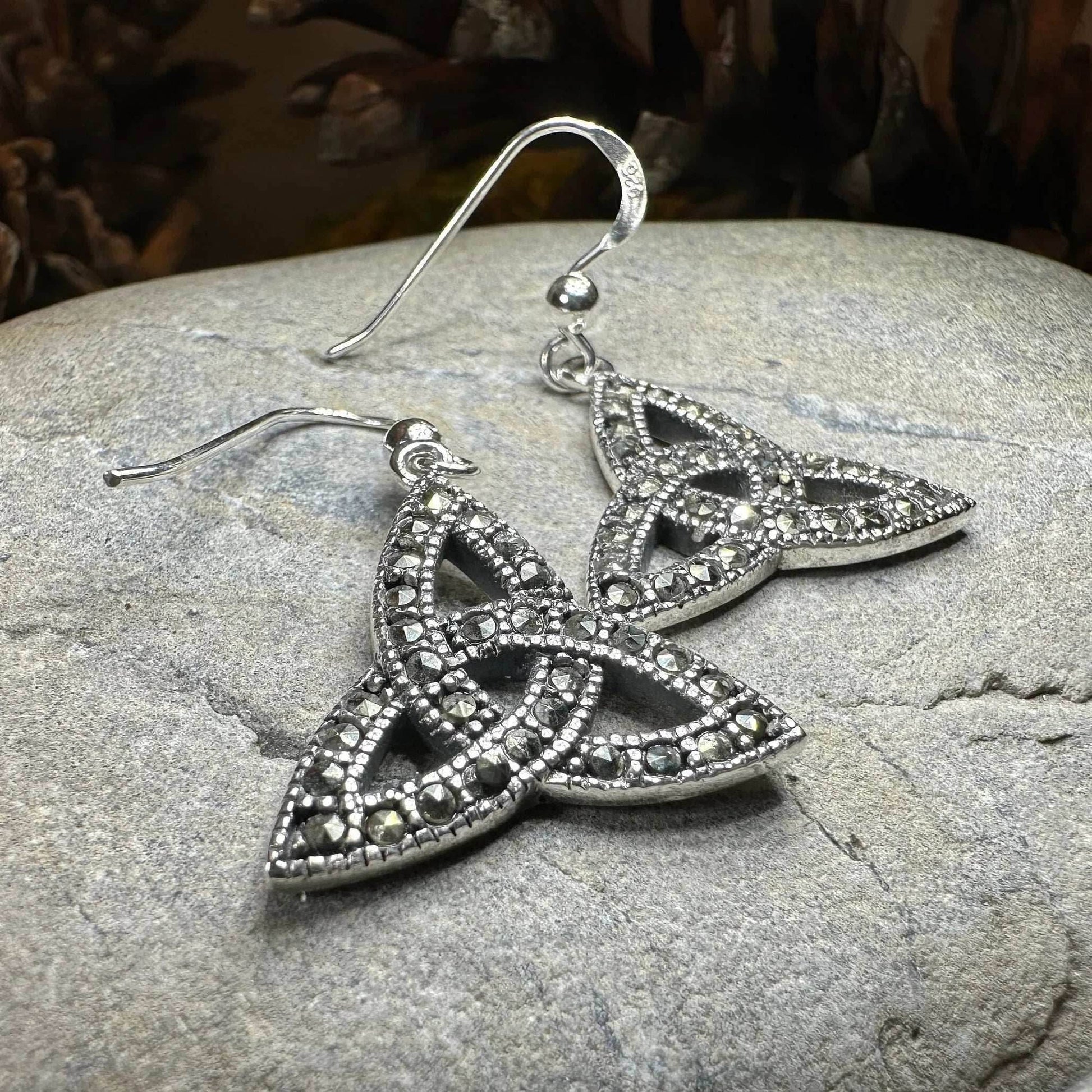 Celtic Knot Marcasite Earrings - 