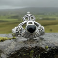 True Bond Onyx Claddagh Ring