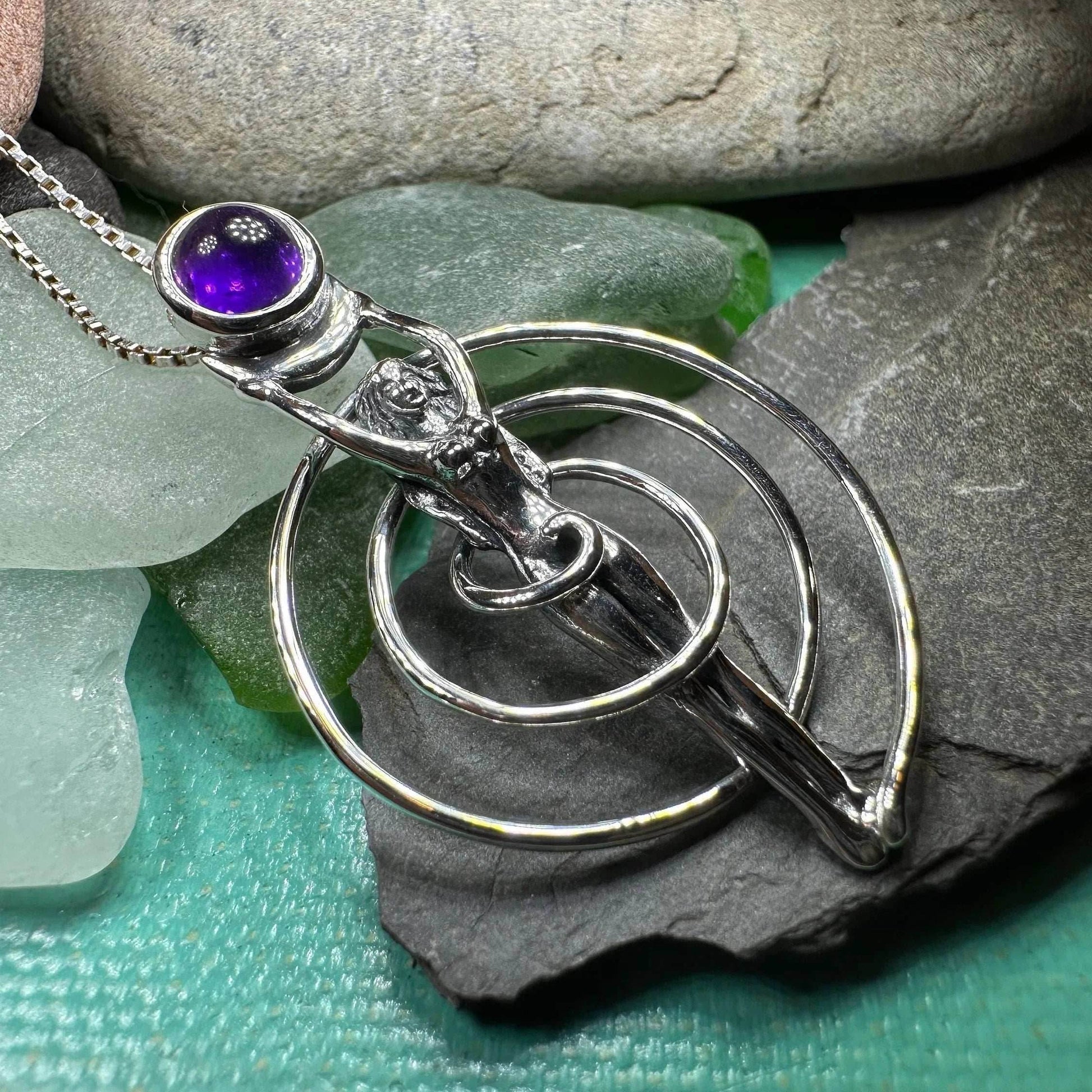 Danu Spiral Necklace - Amethyst