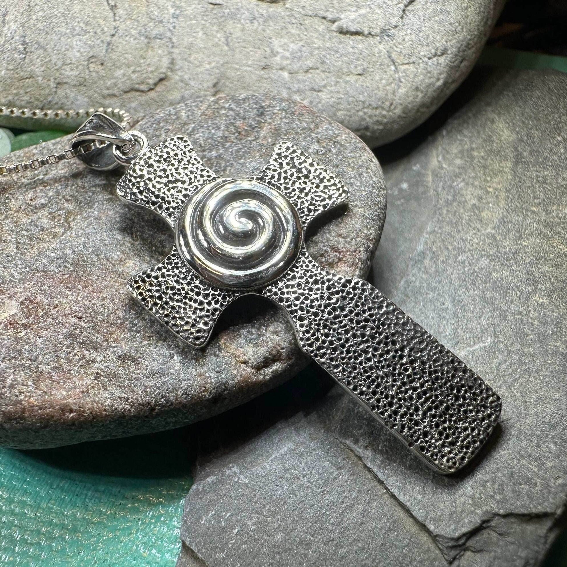 Newgrange Celtic Cross Necklace - 18