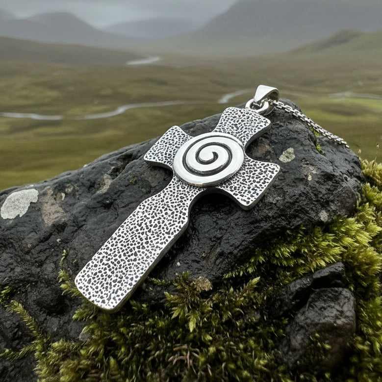 Newgrange Celtic Cross Necklace