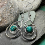Heathergems Scottish Celtic Drop Earrings - Green