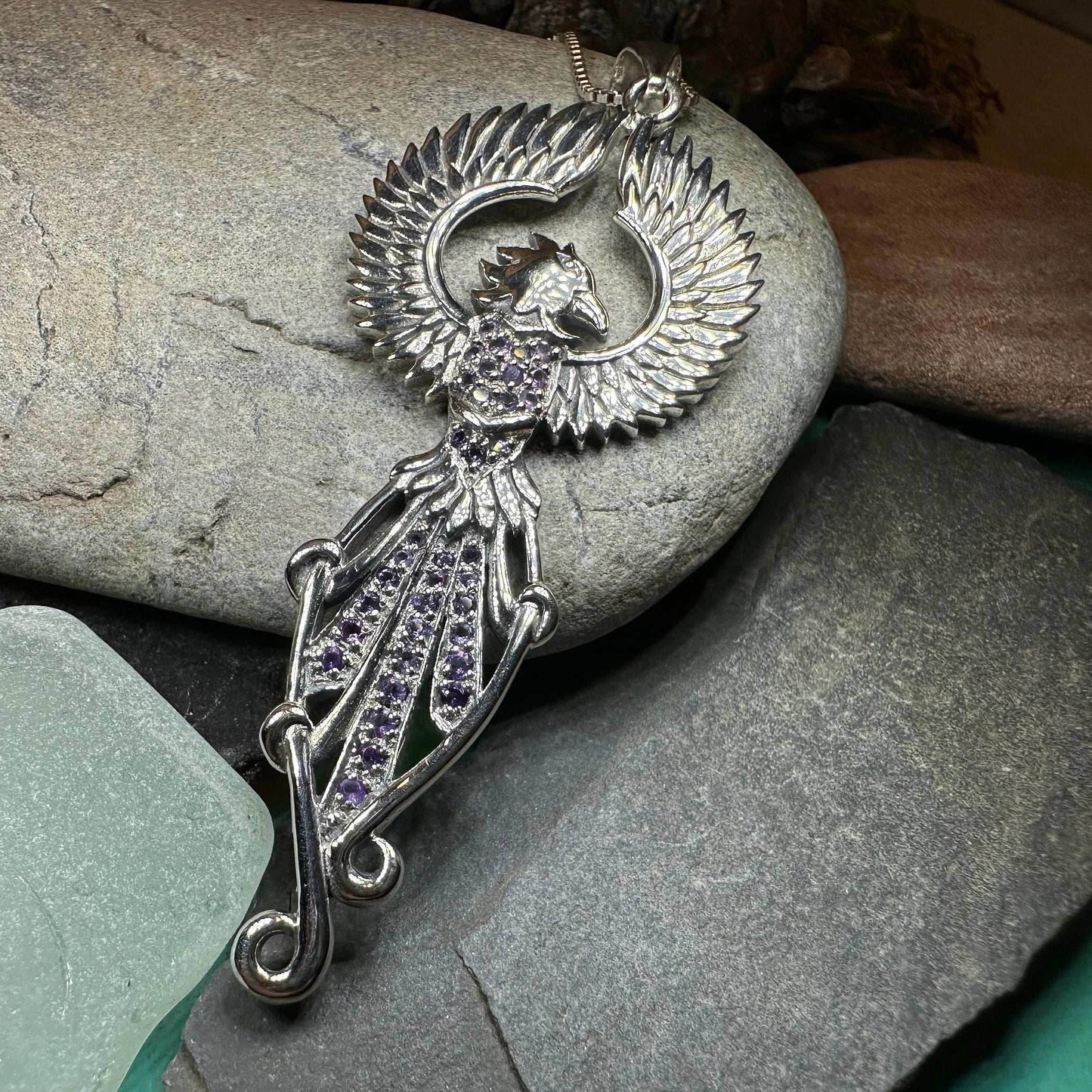 Leigheas Phoenix Necklace - 18 / Amethyst