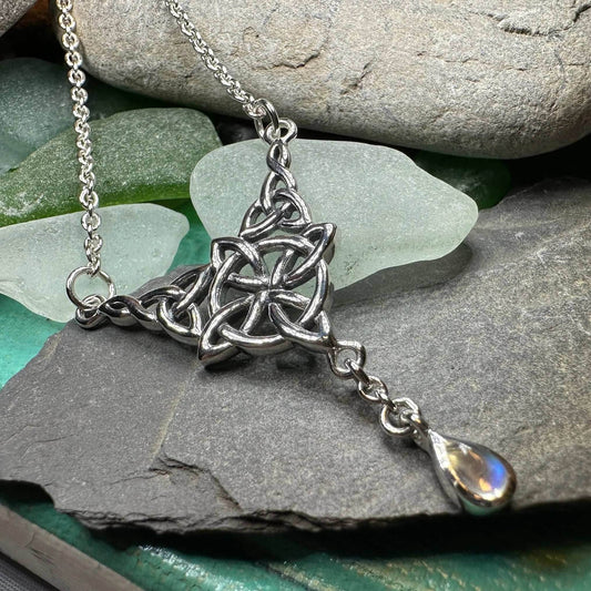 Celtic Compass Necklace - Moonstone